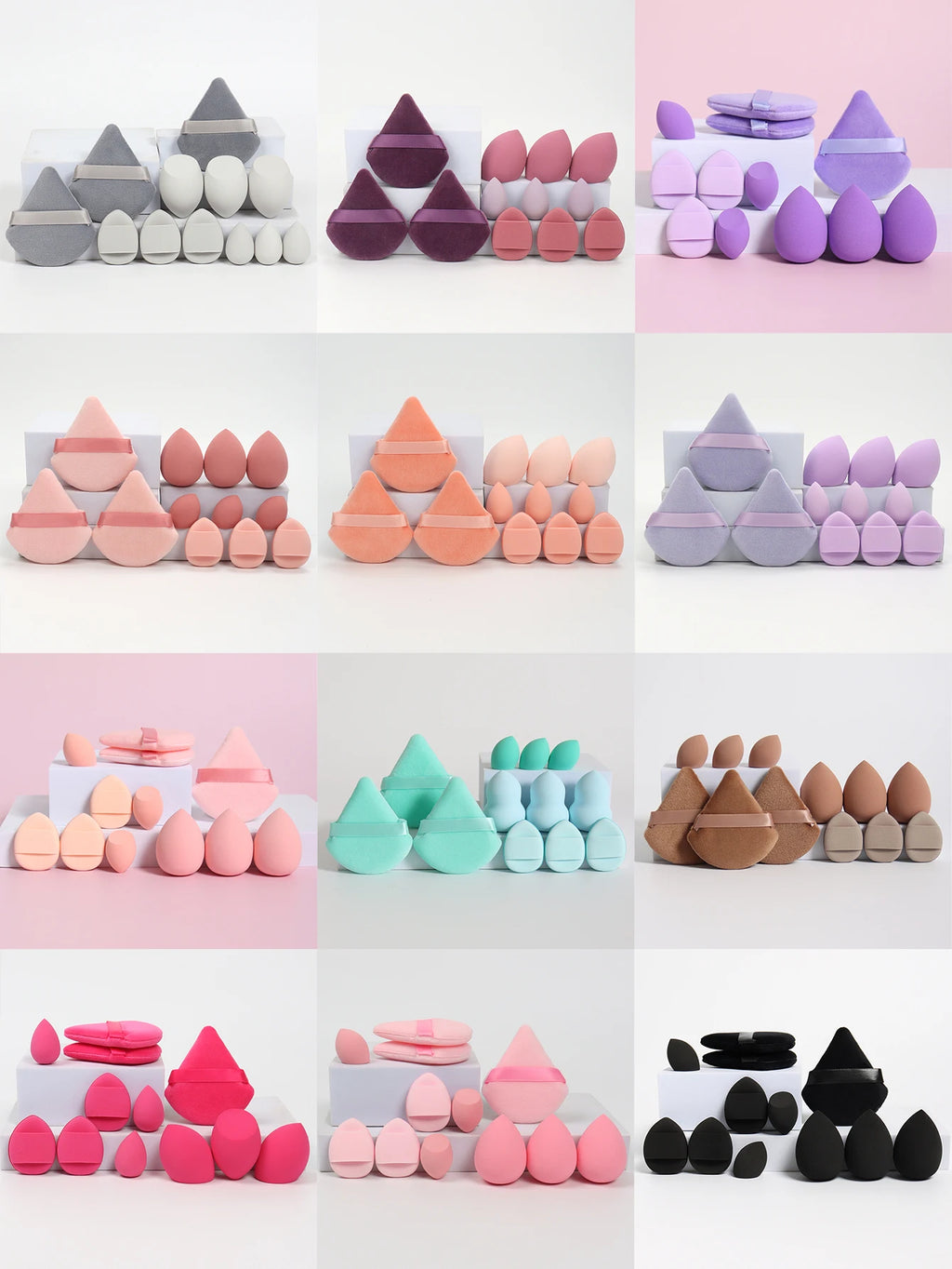 Set de Esponjas de Maquillaje 12 Piezas Multiusos