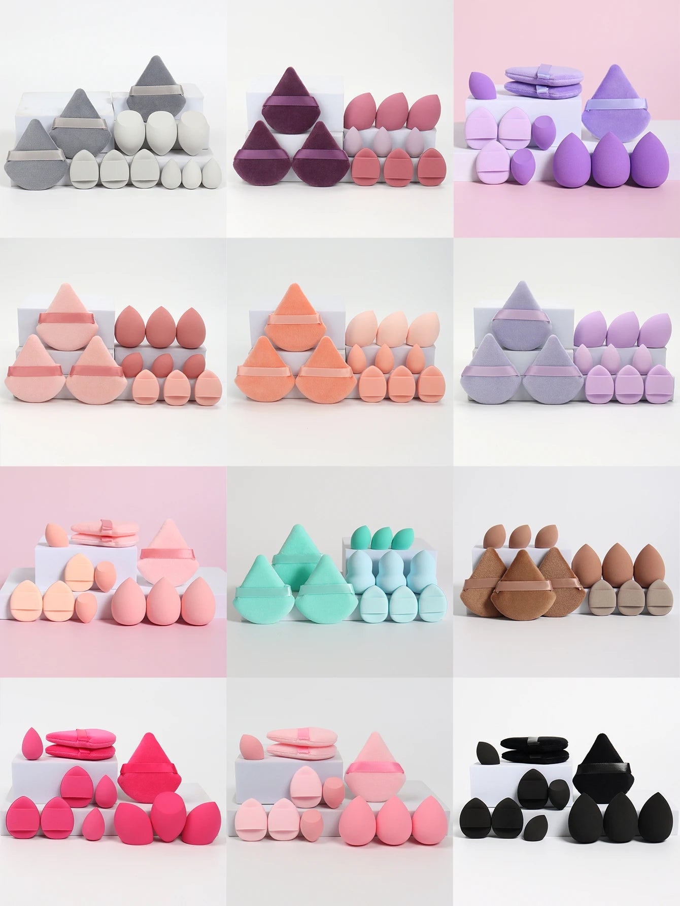 Set de Esponjas de Maquillaje 12 Piezas Multiusos