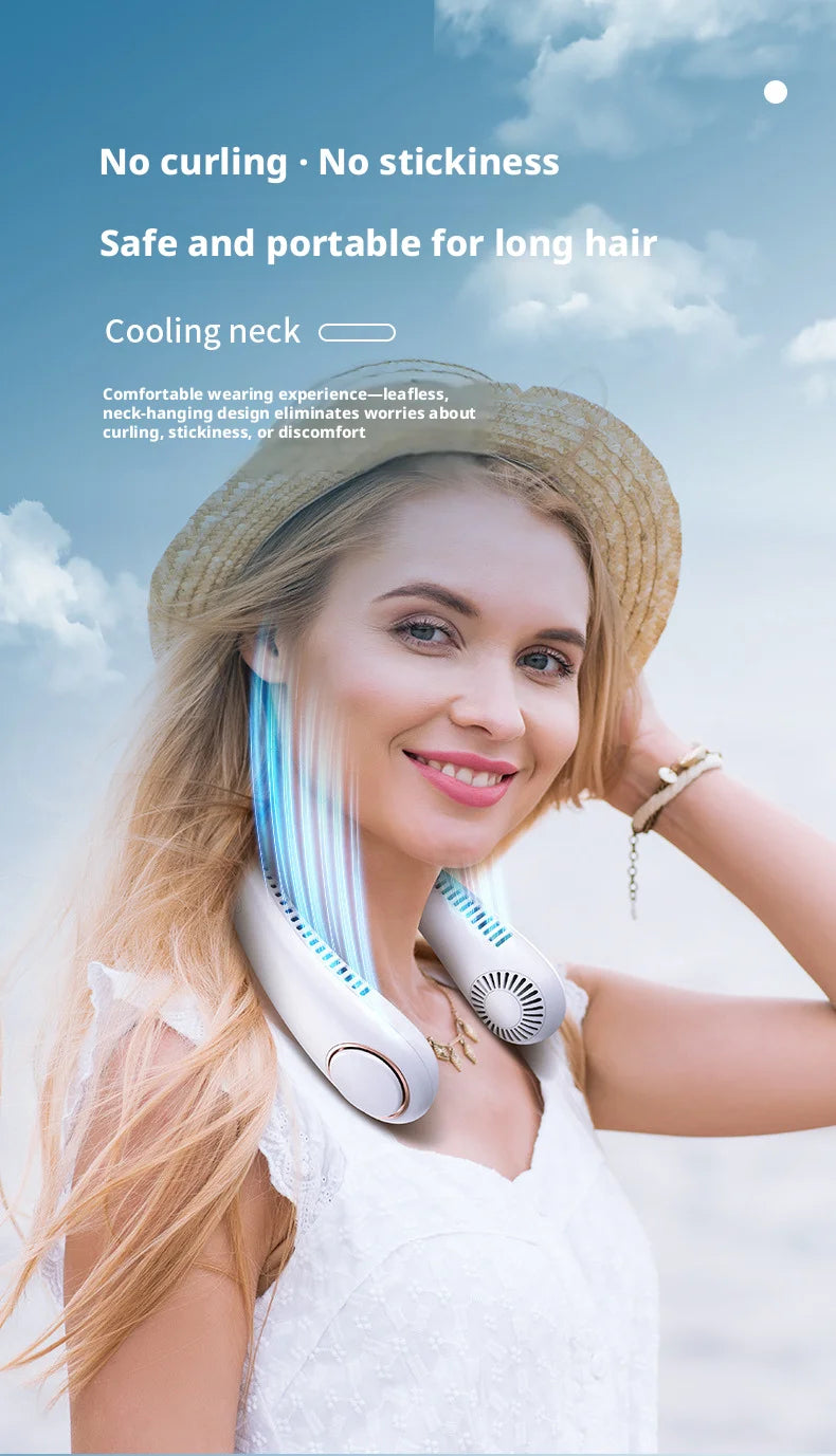 Mini Ventilador de Cuello Portátil sin Aspas