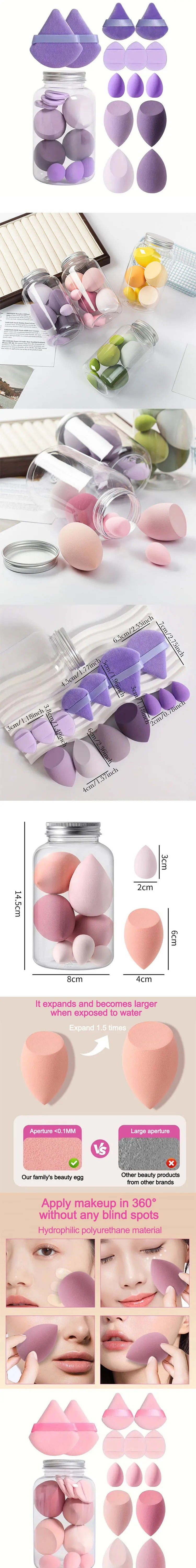 Set de 14 Esponjas de Maquillaje Beauty Blender