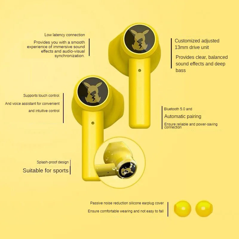 Auriculares inalámbricos Bluetooth de pokebola