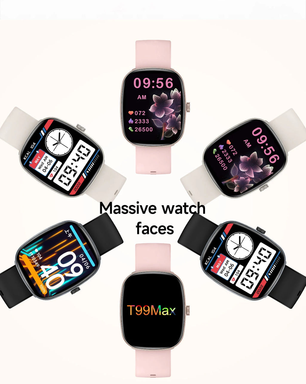 Smartwatch Bluetooth con Pantalla a Color y Monitoreo de Salud