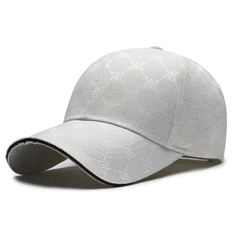 Gorra de béisbol cosida de tres líneas con protector solar