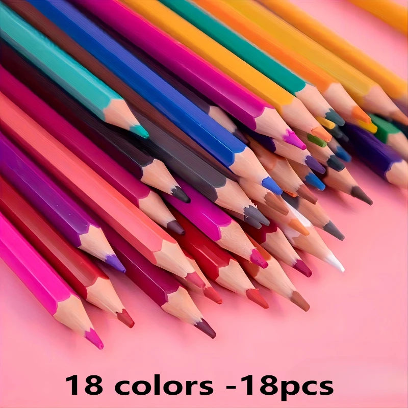 Juego de lápices de colores, pasteles al óleo de núcleo suave para libros para colorear