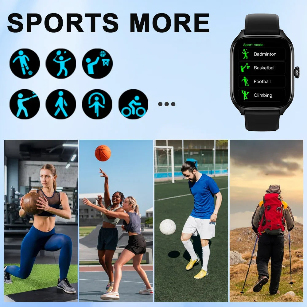 Smartwatch 2026 con Pantalla HD Full Touch y Bluetooth para Hombre y Mujer