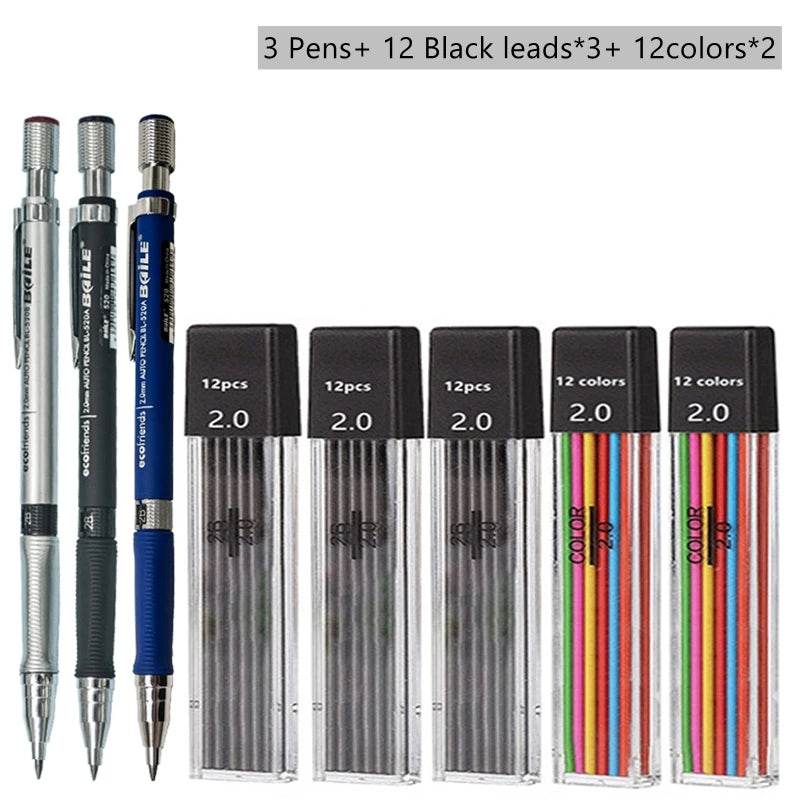 Lápiz Mecánico 2.0 mm con Recarga 2B
