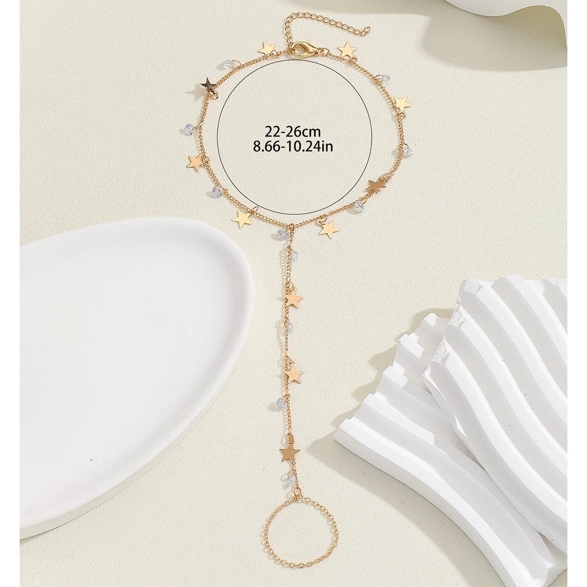 Pulsera Bohemia de Cristal Azul Vintage para Mujer
