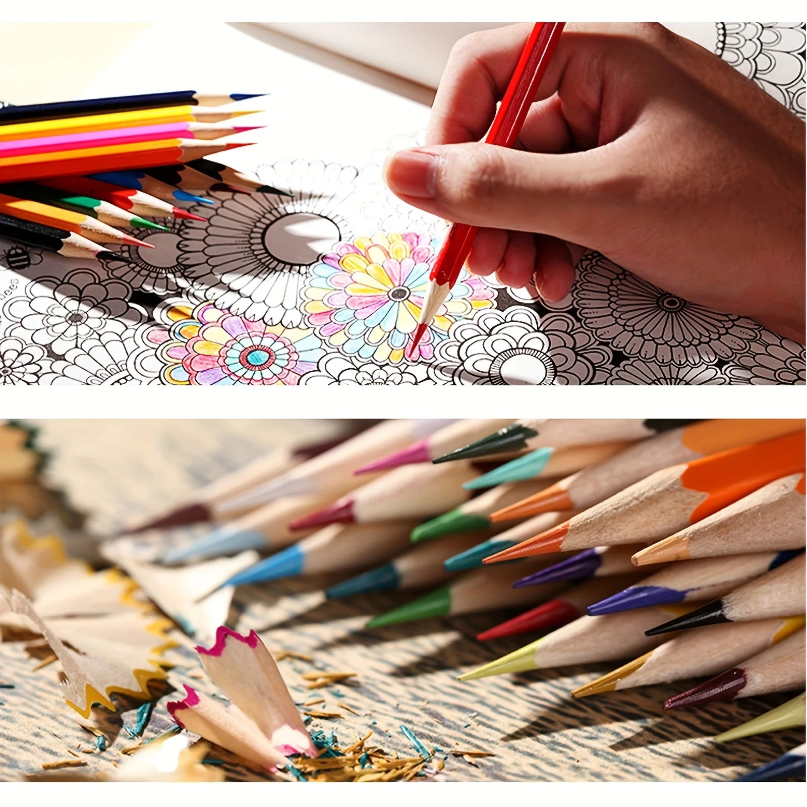 Juego de lápices de colores, pasteles al óleo de núcleo suave para libros para colorear