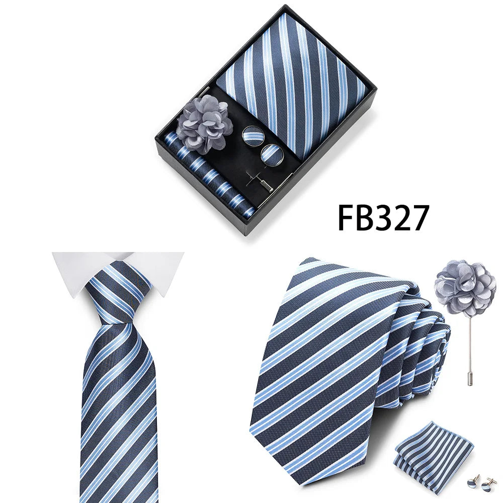Set de Corbata Dorada de Lujo para Hombre en Caja de Regalo Premium