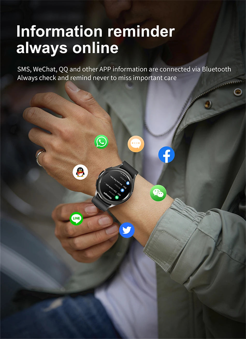 Smartwatch Deportivo 2025 para Hombre con Pantalla AMOLED e IP68