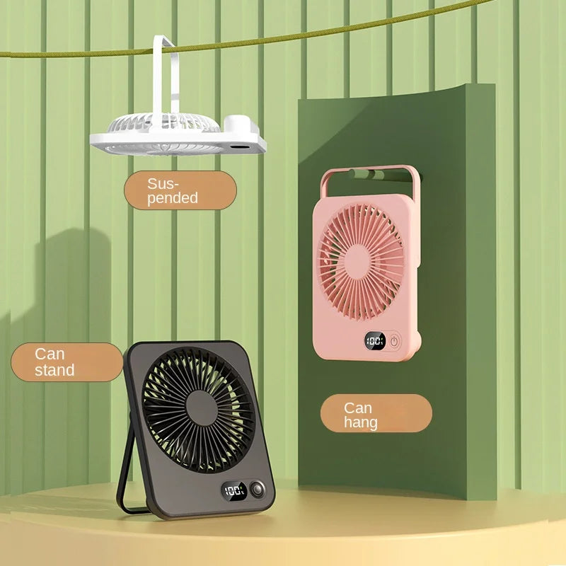 Ventilador de Escritorio Portátil, Ventilador Recargable USB 180 °