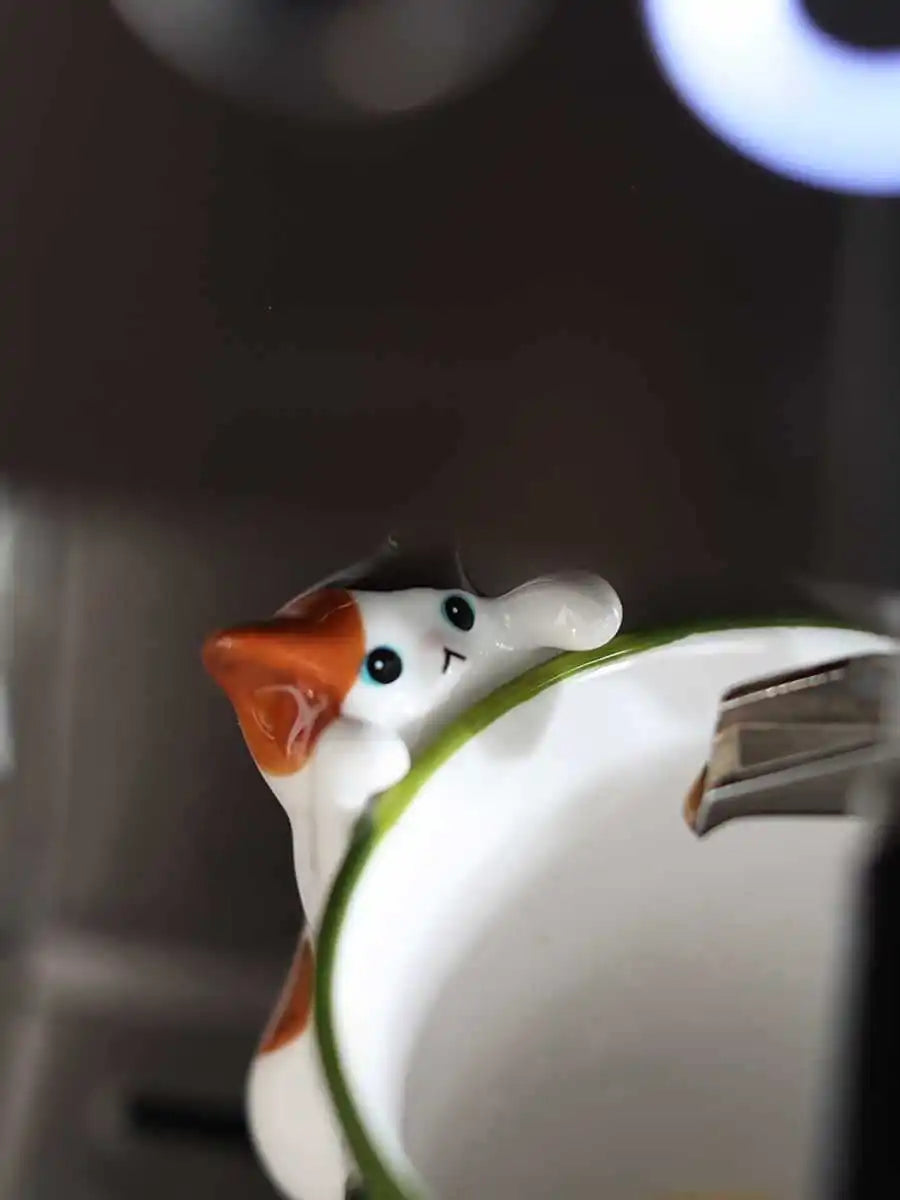 Taza de cerámica de gatito kawai