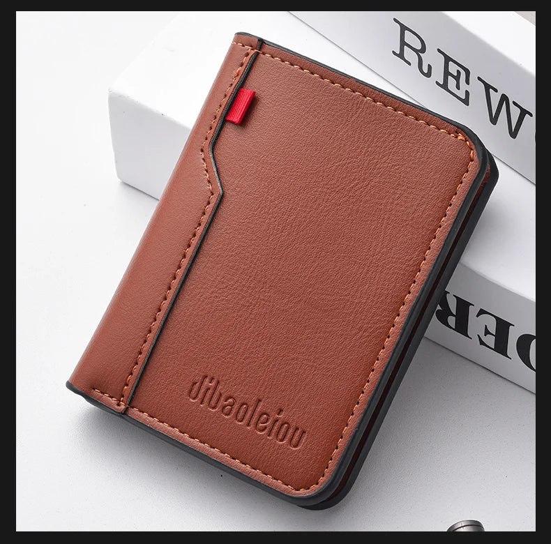 Mini billetera ultra fina de cuero, suave para tarjetas de crédito