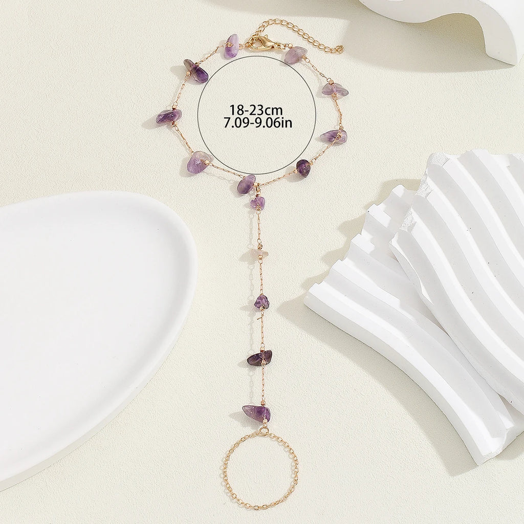 Pulsera Bohemia de Cristal Azul Vintage para Mujer