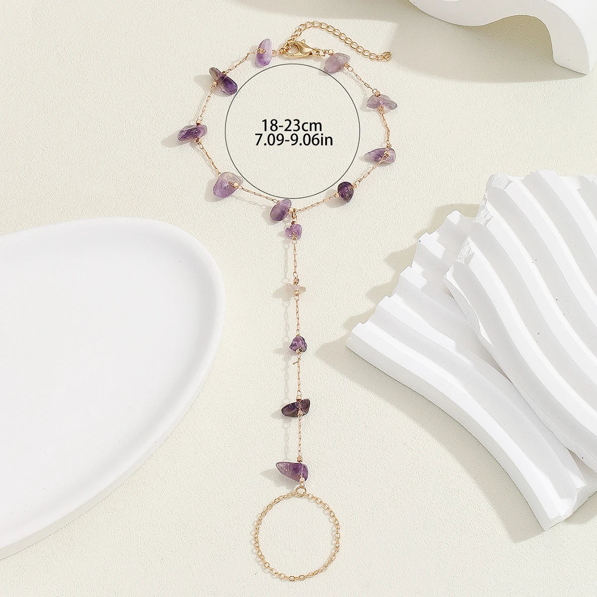 Pulsera Bohemia de Cristal Azul Vintage para Mujer