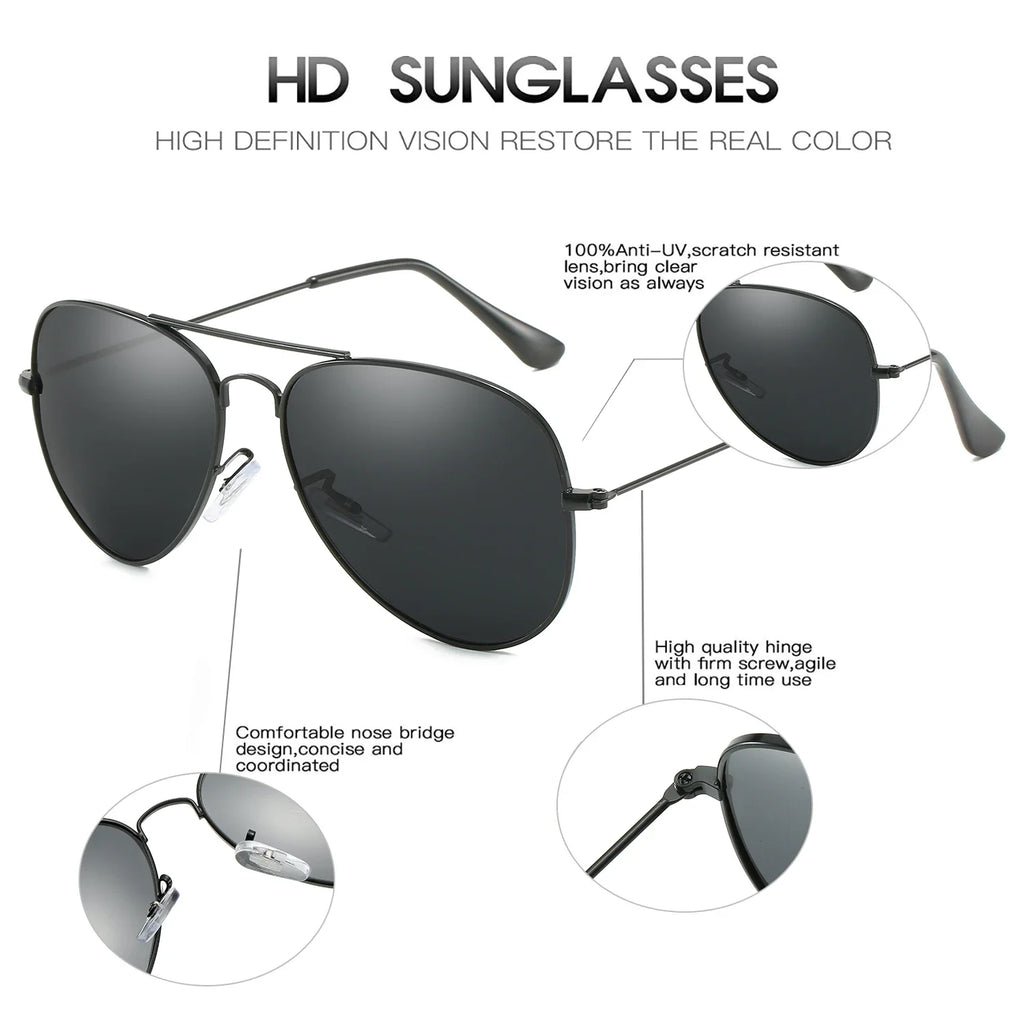 Gafas de sol polarizadas de lujo unisex