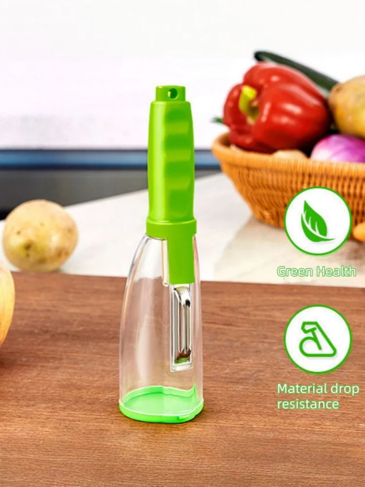 Pelador de Frutas con Caja de Almacenamiento