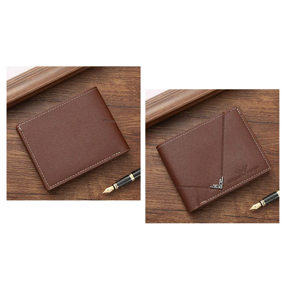 Clip de tarjeta de cuero con textura Lychee para hombre