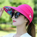Sombrero de sol plegable de ala ancha de verano para mujer,