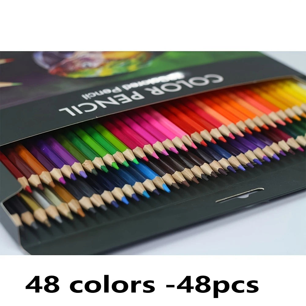 Juego de lápices de colores, pasteles al óleo de núcleo suave para libros para colorear