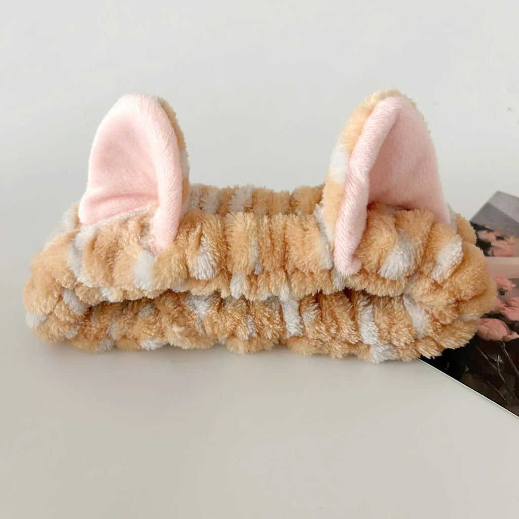 Set Spa 3 Piezas Diadema + Muñequeras Gato Leopardo