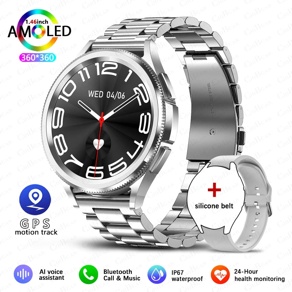 Smartwatch Deportivo 2025 para Hombre con Pantalla AMOLED e IP68