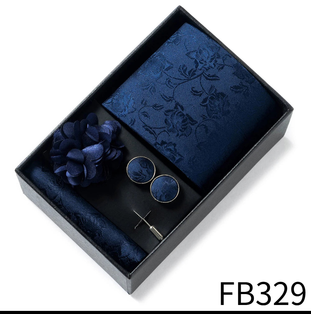 Set de Corbata Dorada de Lujo para Hombre en Caja de Regalo Premium