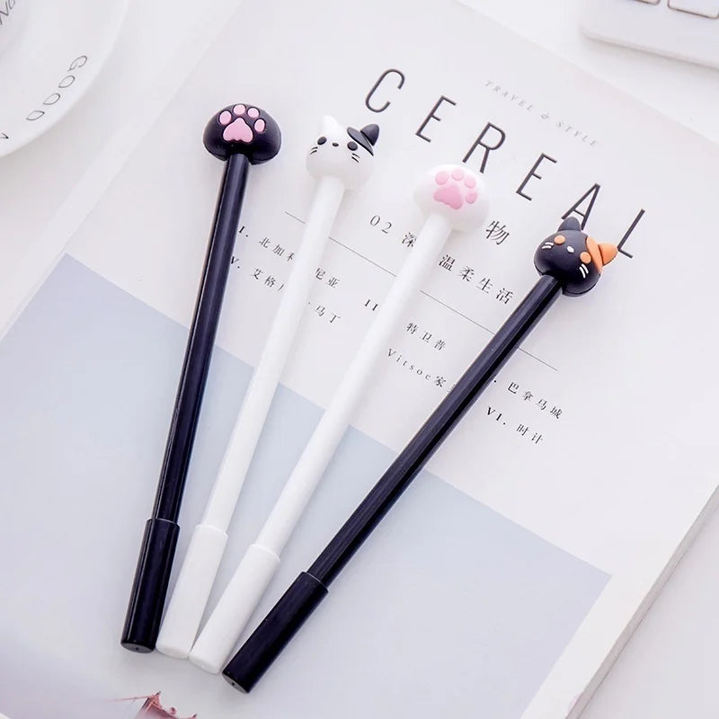 Set 10 Plumas de Gel de Gato Kawaii
