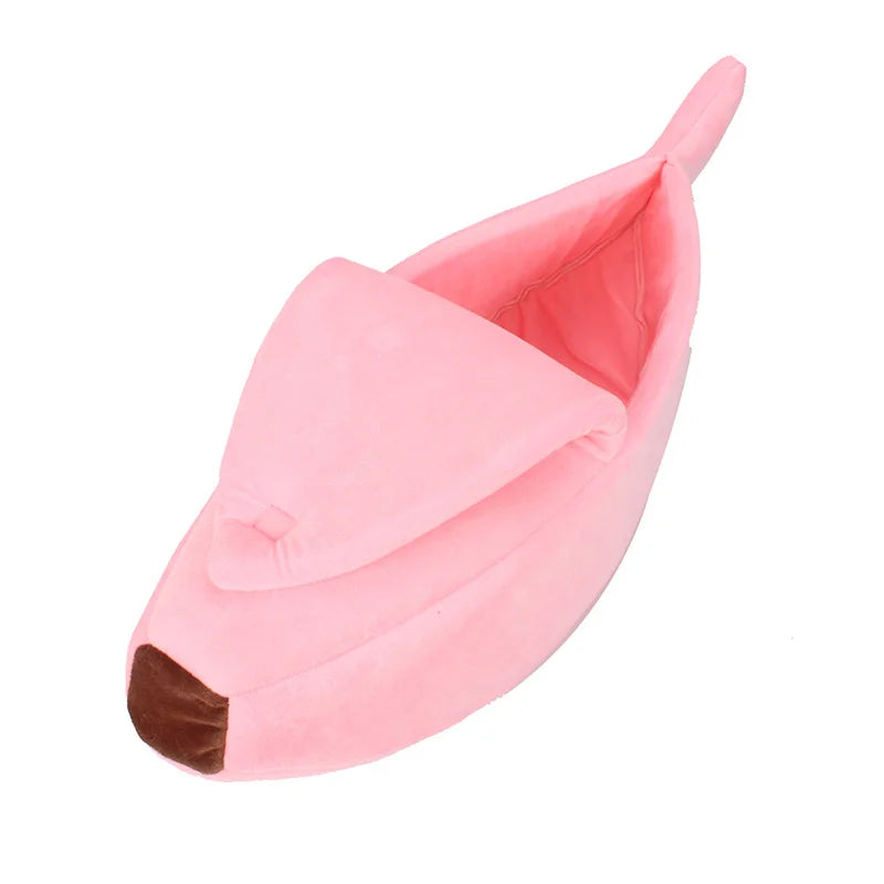 Cama para gatos con forma de plátano