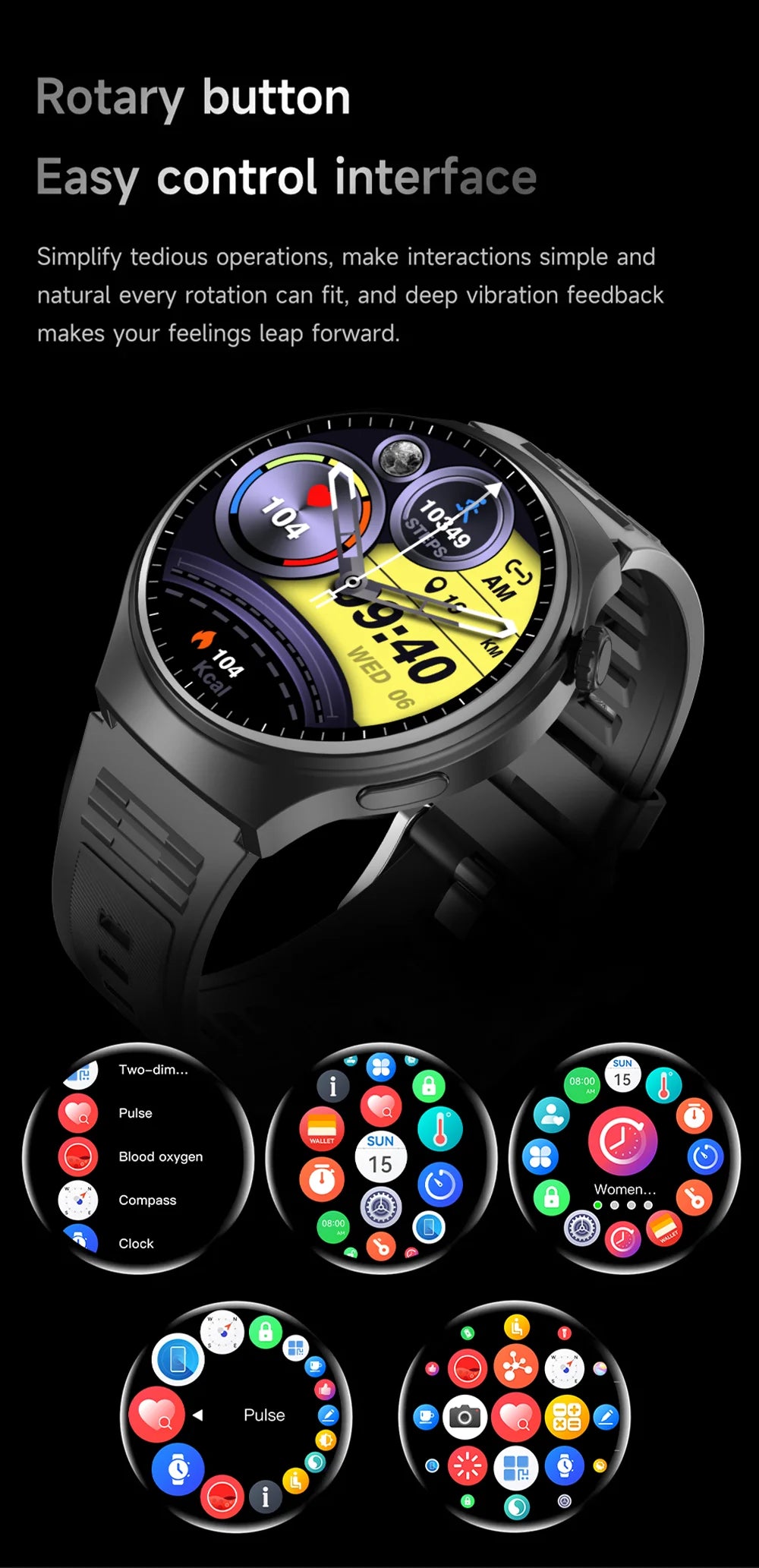 Smartwatch G.L Wear 2025 con Pantalla HD y Monitoreo de Salud