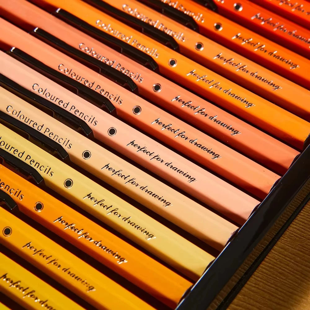 Juego de lápices de colores de madera, suministros de arte coloridos para colorear