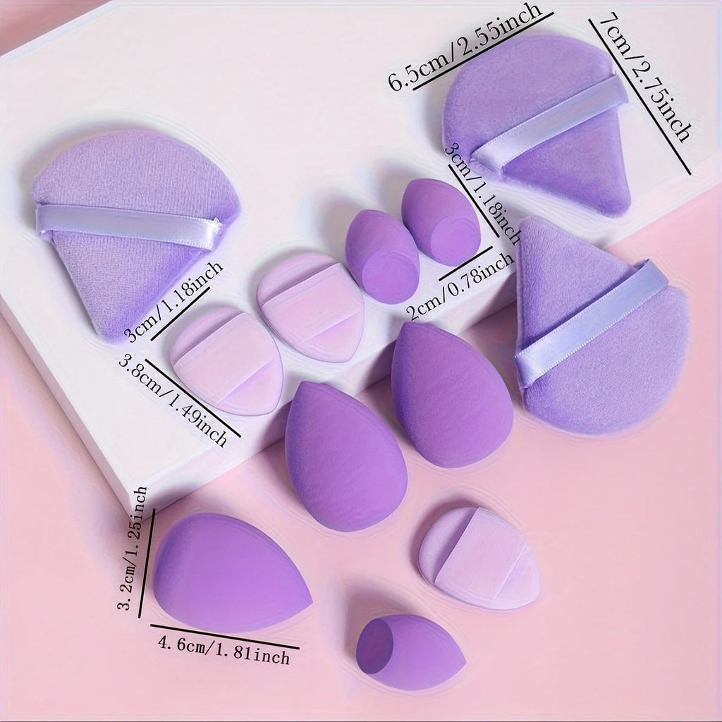 Set de Esponjas de Maquillaje 12 Piezas Multiusos