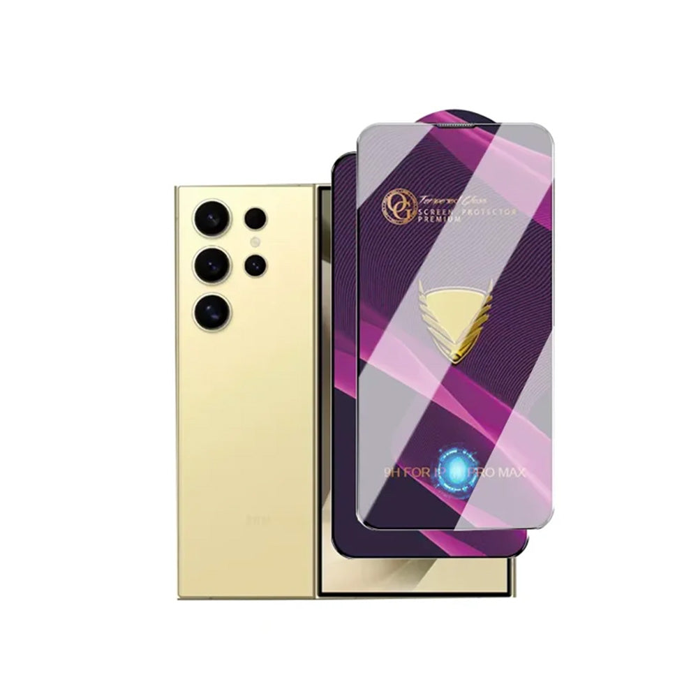 Armadura dorada vidrio templado para Samsung
