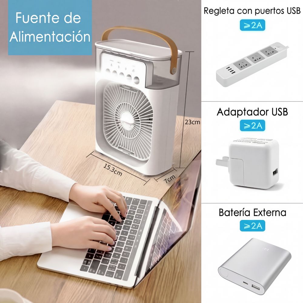 Mini Aire Acondicionado Portátil 3 en 1